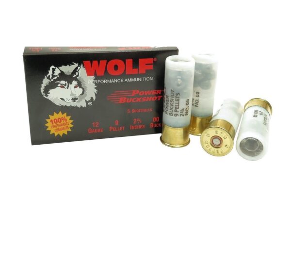 Wolf 12 Gauge 2.75" 00 Buckshot 100Rd