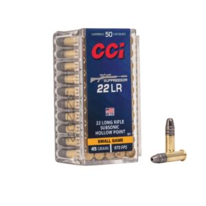 CCI Suppressor 22LR 45 Grain HP 50Rd