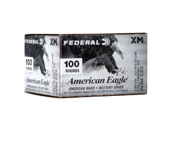 Federal American Eagle 223REM 55GR FMJ-BT 100Rd