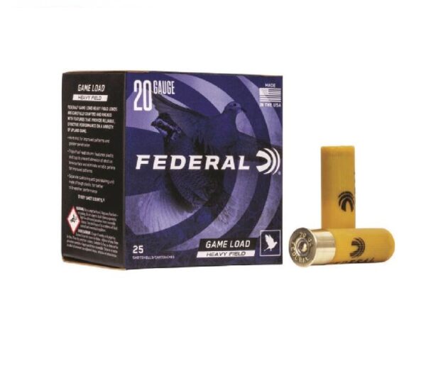 Federal Game Load Upland Heavy Field, 20 Gauge, 2 3/4", 1 oz., 250 Rounds